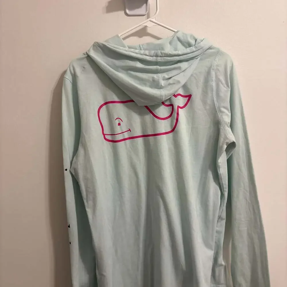 Vineyard Vines Green Whale Hoodie Tee - Picture 3 of 3